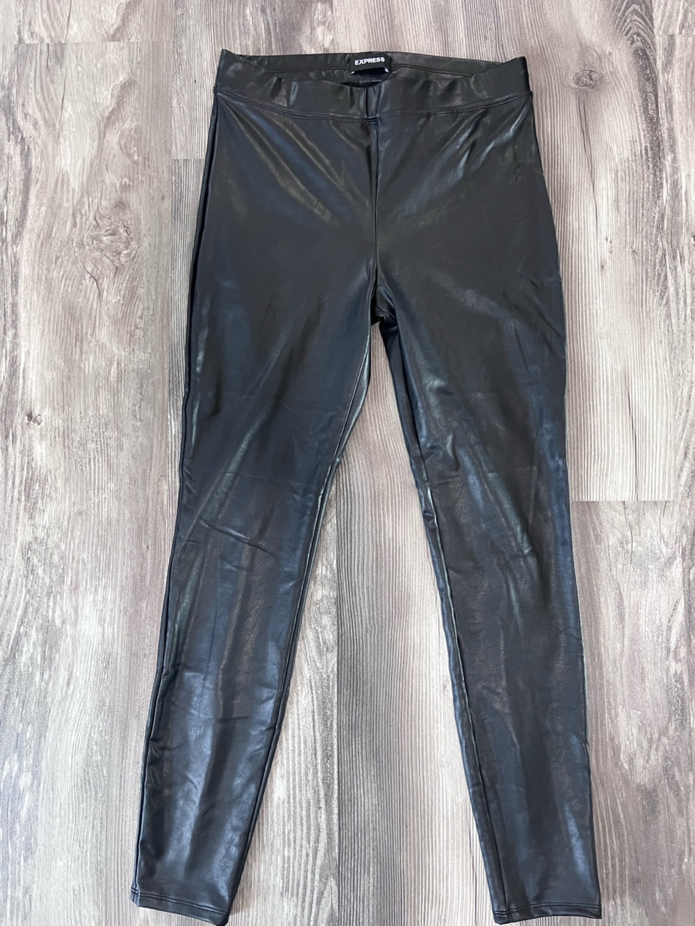 Express Black Faux Leather leggings